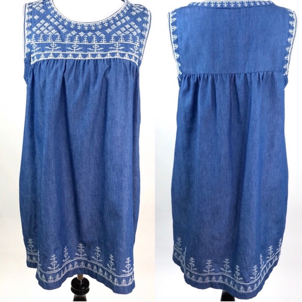Newbury Kustom Womens Chambray Dress Size L